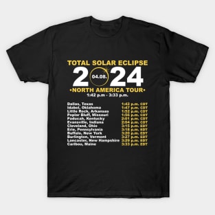 2024 Total Solar Eclipse April 8 Path Of The Eclipse T-Shirt